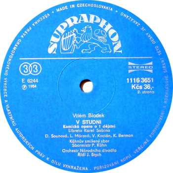 2LP/Caja Kühn Mixed Choir: V Studni / In The Well / (Opera In 1 Act), Zítek (Fragment)