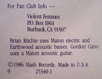 LP Violent Femmes: The Blind Leading The Naked