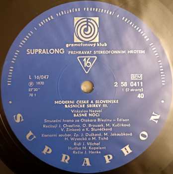 Caja/2EP Vítězslav Nezval: Moderní České A Slovenské Básnické Sbírky III.