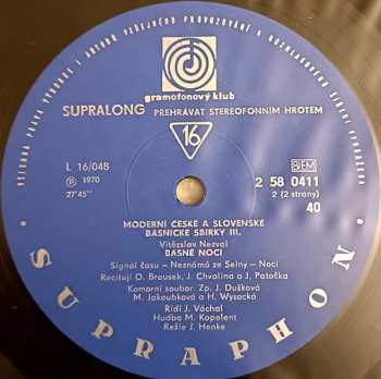 Caja/2EP Vítězslav Nezval: Moderní České A Slovenské Básnické Sbírky III.