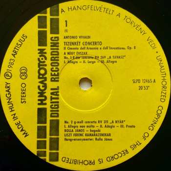 3LP/Caja Antonio Vivaldi: 12 Concerti Op.8 - Il Cimento Dell' Armonia E Dell' Inventione Including "The Four Seasons"