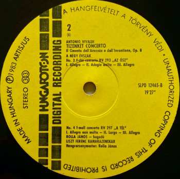 3LP/Caja Antonio Vivaldi: 12 Concerti Op.8 - Il Cimento Dell' Armonia E Dell' Inventione Including "The Four Seasons"