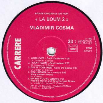 LP Vladimir Cosma: La Boum 2 (Bande Originale Du Film)