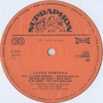 LP Eva Pilarová: Láska Nebeská