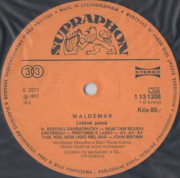 LP Waldemar Matuška: Lidové Písně