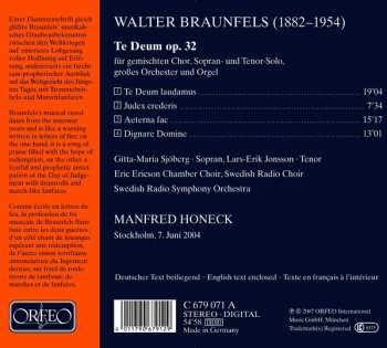 CD Sveriges Radios Symfoniorkester: Braunfels: Te Deum