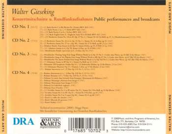 4CD/Caja Walter Gieseking: Konzertmitschnitte U. Rundfunkaufnahmen / Public Performances And Broadcasts (From The Collection Of Deutsches Rundfunkarchiv)