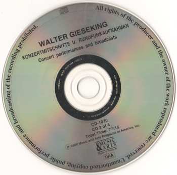 4CD/Caja Walter Gieseking: Konzertmitschnitte U. Rundfunkaufnahmen / Public Performances And Broadcasts (From The Collection Of Deutsches Rundfunkarchiv)