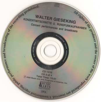 4CD/Caja Walter Gieseking: Konzertmitschnitte U. Rundfunkaufnahmen / Public Performances And Broadcasts (From The Collection Of Deutsches Rundfunkarchiv)