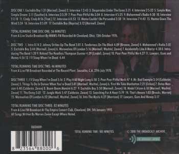 3CD Warren Zevon: The Broadcast Archives