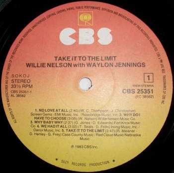 LP Waylon Jennings & Willie Nelson: Take It To The Limit