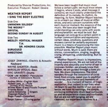 CD Weather Report: I Sing The Body Electric