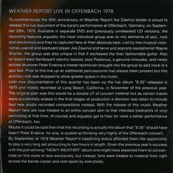 2CD Weather Report: Live In Offenbach 1978