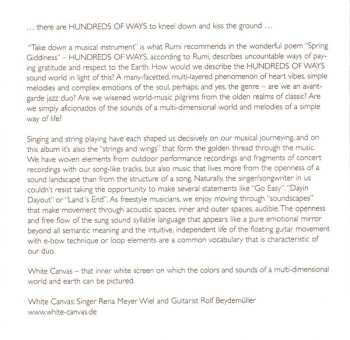 CD White Canvas: Hundreds Of Ways