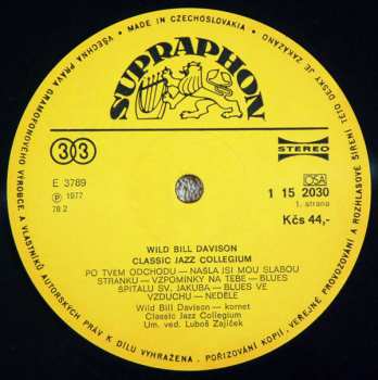 LP Wild Bill Davison: Wild Bill Davison & Classic Jazz Collegium