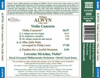 CD Royal Liverpool Philharmonic Orchestra: Violin Concerto / Miss Julie Suite / Fanfare For A Joyful Occasion 