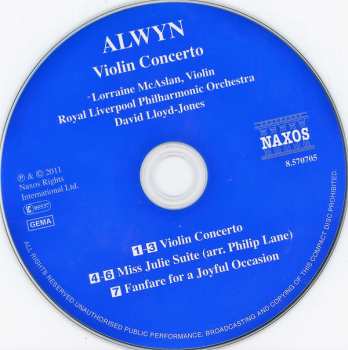 CD Royal Liverpool Philharmonic Orchestra: Violin Concerto / Miss Julie Suite / Fanfare For A Joyful Occasion 