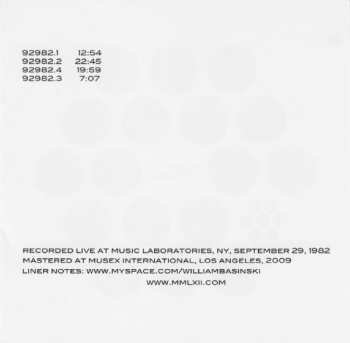 CD William Basinski: 92982