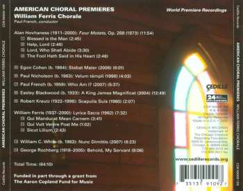CD William Ferris Chorale: American Choral Premieres