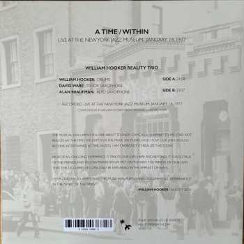 LP William Hooker Reality Trio: A Time/Within: Live At The New York Jazz Museum, January 14, 1977