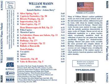 CD William Mason: Piano Music