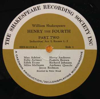 4LP/Caja William Shakespeare: Henry The Fourth Part Two