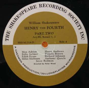 4LP/Caja William Shakespeare: Henry The Fourth Part Two