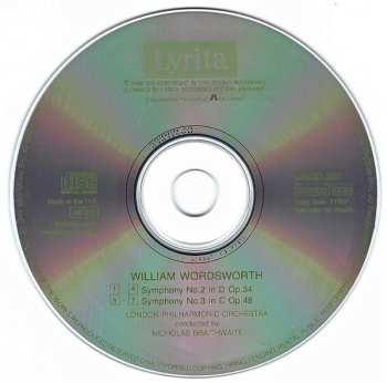 CD William Wordsworth: Symphony No. 2 | Symphony No. 3