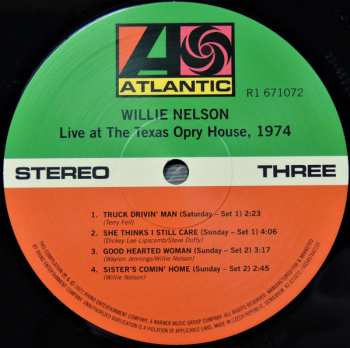 2LP Willie Nelson: Live At The Texas Opry House 1974