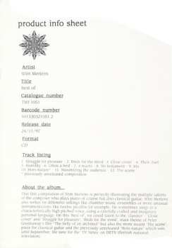 CD Wim Mertens: Best Of