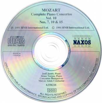 CD Wolfgang Amadeus Mozart: Mozart Complete Piano Concertos, Vol. 10