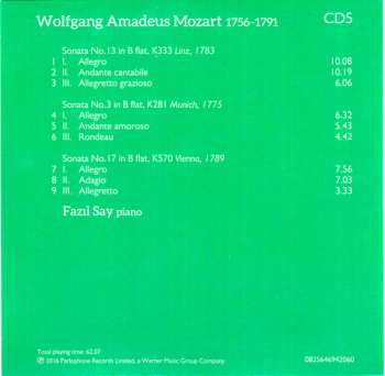 6CD/Caja Wolfgang Amadeus Mozart: Complete Piano Sonatas