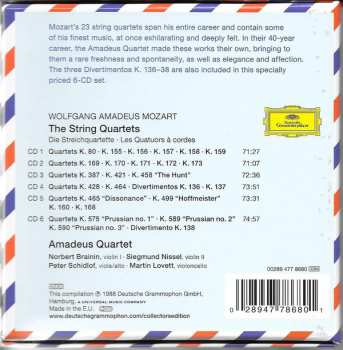 6CD/Caja Wolfgang Amadeus Mozart: The String Quartets