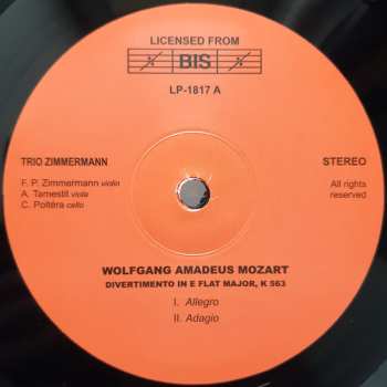 LP Wolfgang Amadeus Mozart: Divertimento K 563