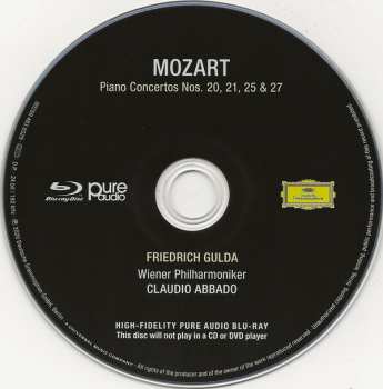 2CD/Blu-ray Wolfgang Amadeus Mozart: Piano Concertos Nos. 20, 21, 25 & 27