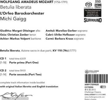 2SACD Wolfgang Amadeus Mozart: Betulia Liberata