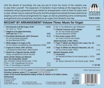 CD Wolfgang Amadeus Mozart: Mozart By Arrangement, Volume Three: Transcriptions For Organ