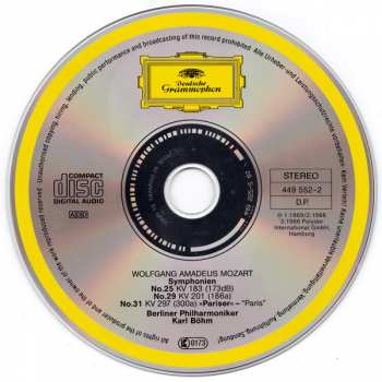 CD Berliner Philharmoniker: Symphonien Nos. 25, 29 & 31 »Pariser«