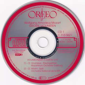 2CD/Caja Arthur Grumiaux: Violinkonzert A-Dur KV 219