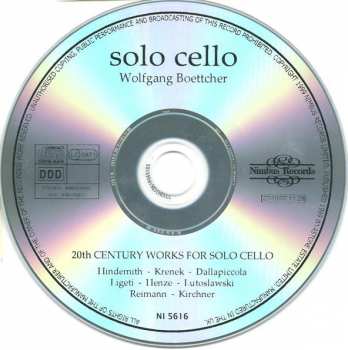 CD Paul Hindemith: Solo Cello - 20th Century Works For Solo Cello