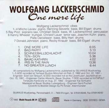 CD Wolfgang Lackerschmid: One More Life