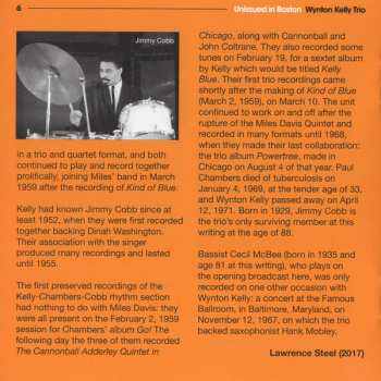 CD Wynton Kelly Trio: Unissued In Boston LTD