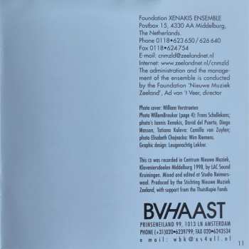 CD Xenakis Ensemble: Xenakis Ensemble