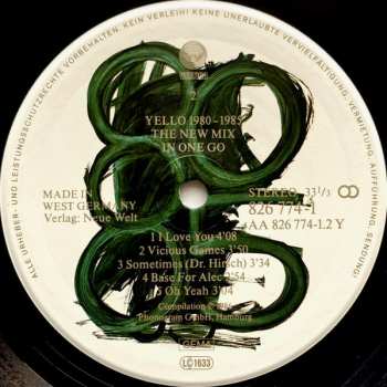 2LP Yello: 1980 - 1985 The New Mix In One Go