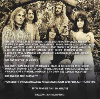 2CD Yes: Jersey City - The 1976 Broadcast