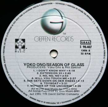 LP Yoko Ono: Season Of Glass
