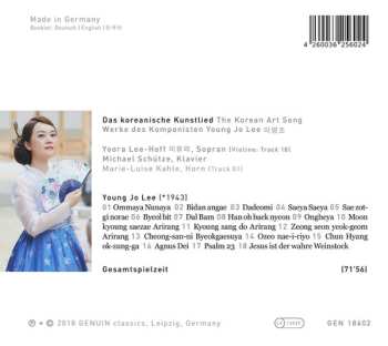 CD Michael Schütze: Das Koreanische Kunstlied: The Korean Art Song - Wecke Des Komponisten Young Jo Lee