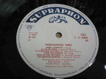 LP Yves Montand: Montandova Pariz