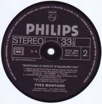 LP Yves Montand: Montand D'hier Et D'aujourd'hui