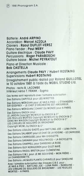 2LP Yves Montand: Olympia "81"